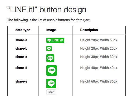 Share LINE design buttons